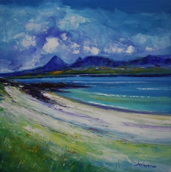 Looking to the Paps of Jura from Islay 24x24
